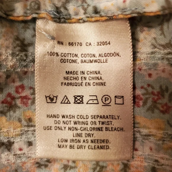 Anthropologie Maeve Gelise Pleated Floral Blouse S/P - Picture 9 of 9